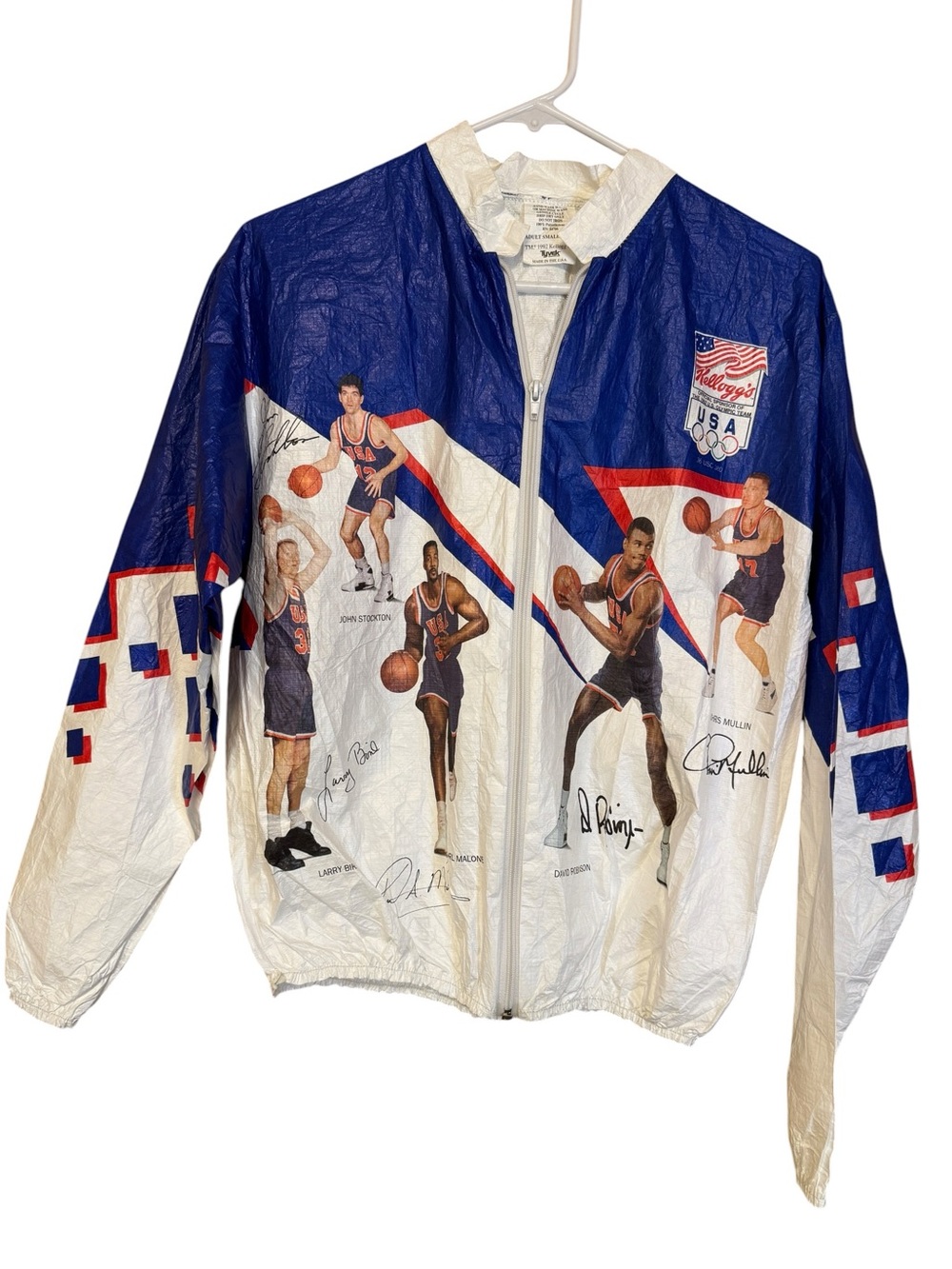 1992 Kellogg’s USA Dream Team Tyvek Windbreaker Jacket Vintage Adult Small
